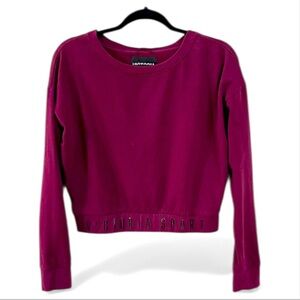 Victoria Sport Maroon Cropped Sweatshirt | Size M